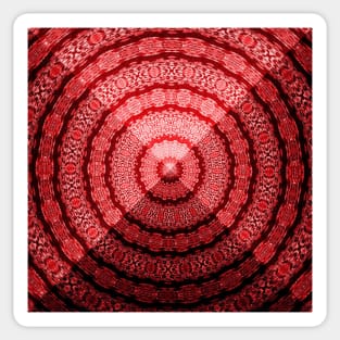 Sacred Geometry 3D Red Pyramids Sticker